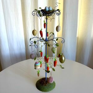 Decorative Easter Tree Stand with Green Stem/Stand and Colorful Eggs